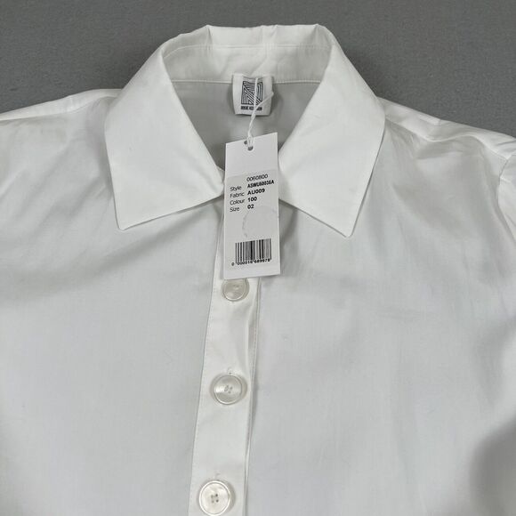 Rosie Assoulin Unella Dress Women’s 2 White Midi Convertible Bell Collared‎ - Picture 5 of 16